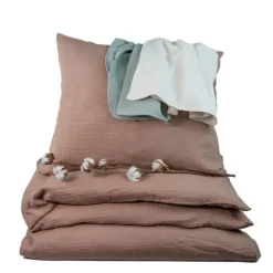 Online Påslakanset Vagn/Vagga Muslin Brown Bäddtextilier