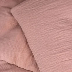 Hot Påslakanset Vagn/Vagga Muslin Dusty Rose Bäddtextilier
