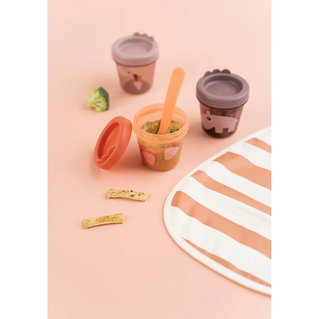 Pull-Over Bib 2-pack Papaya/powder Nappflaskor & Hakklappar