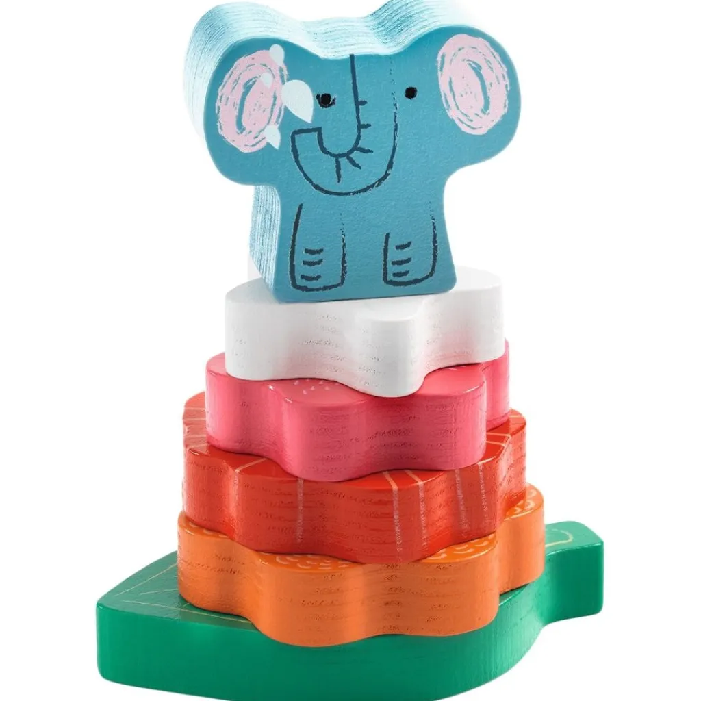 Outlet Puzz & Stack Happy 2-i-1 Avlastningspussel Och Stapelbar Leksak Spel & Pussel