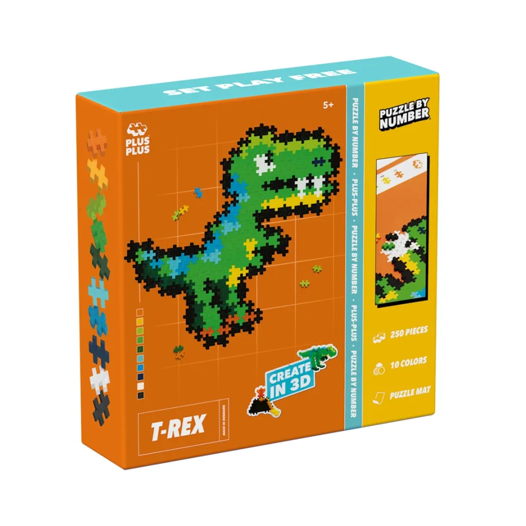 Puzzle By Number T-rex Byggklossar & Lego