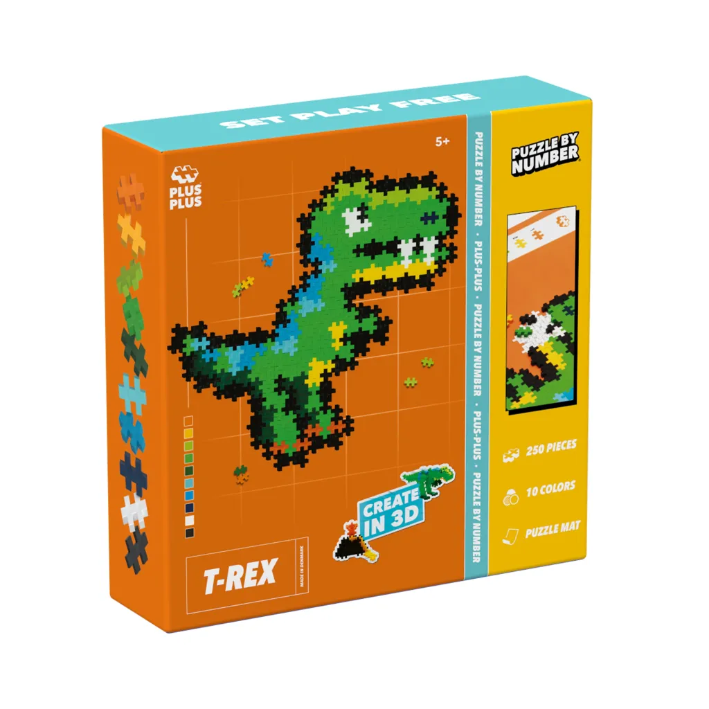 Puzzle By Number T-rex Byggklossar & Lego