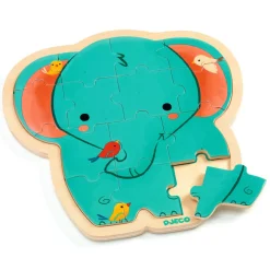 Discount Puzzlo Elephant 14 St Pussel Av Trä Spel & Pussel