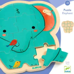 Discount Puzzlo Elephant 14 St Pussel Av Trä Spel & Pussel