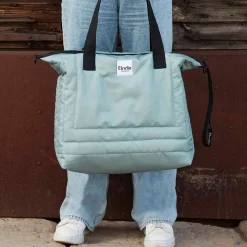 Best Quiltad Skötväska Pebble Green Baby Sköta