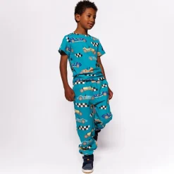 New Race Cars Mjukisbyxor Teal Barn Byxor & Shorts