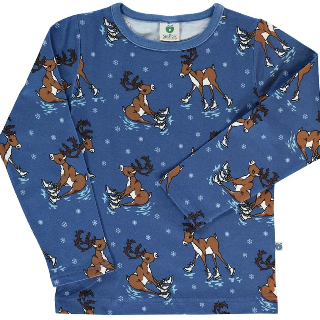 Outlet Raindeer Långärmad T-Shirt Federal Blue Barn Tröjor & Toppar