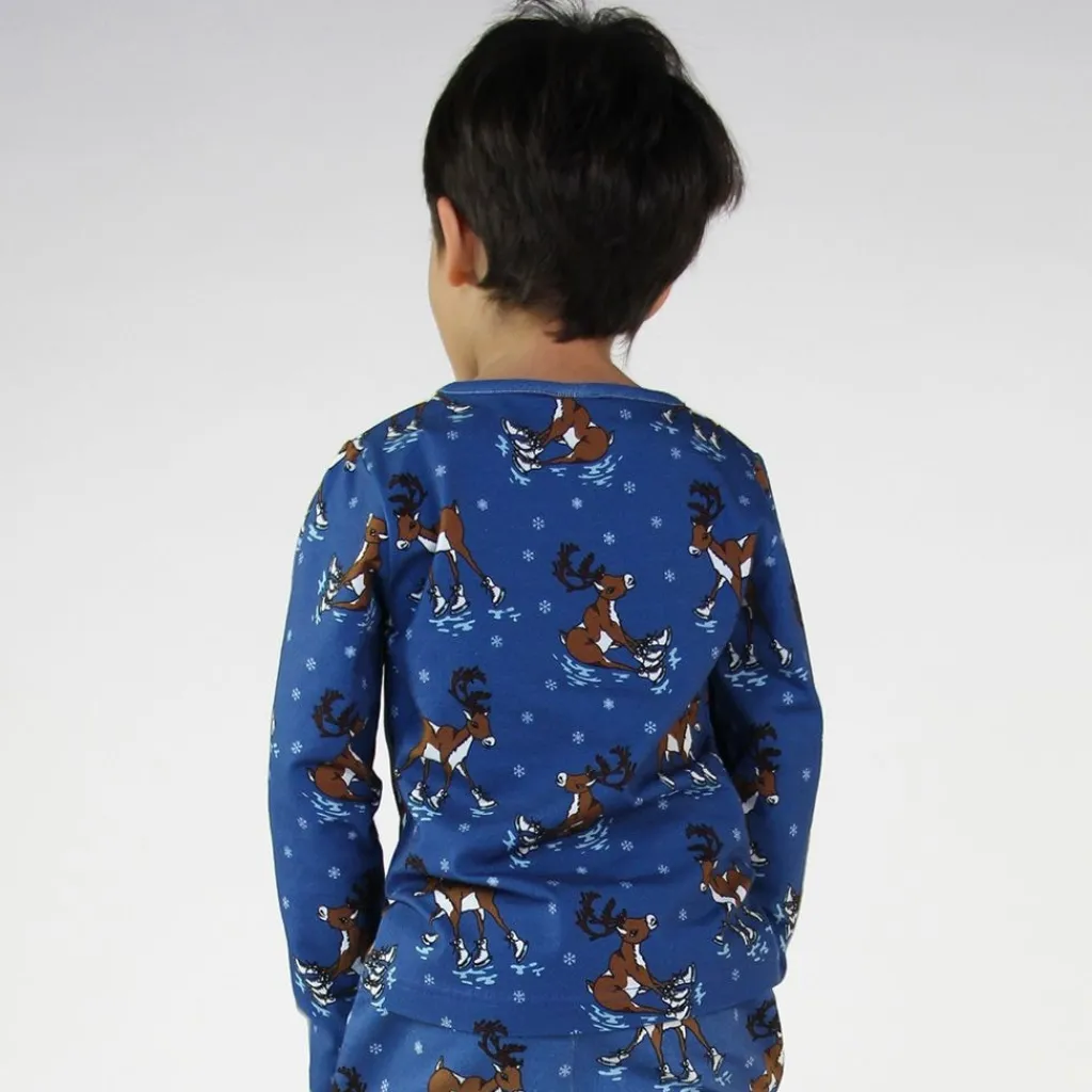 Outlet Raindeer Långärmad T-Shirt Federal Blue Barn Tröjor & Toppar