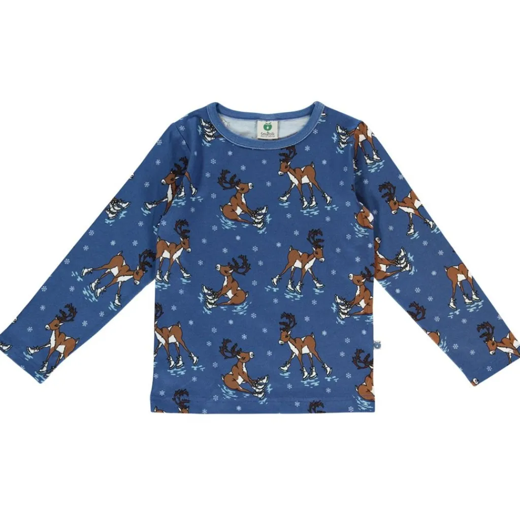 Outlet Raindeer Långärmad T-Shirt Federal Blue Barn Tröjor & Toppar