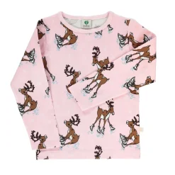 Clearance Raindeer Långärmad T-shirt Icy Pink Barn Tröjor & Toppar