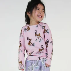 Clearance Raindeer Långärmad T-shirt Icy Pink Barn Tröjor & Toppar