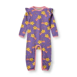 Outlet Reegnt With Shooting Star Långärmad Babydräkt Royal Purple Barn Bodys & Bodysuits