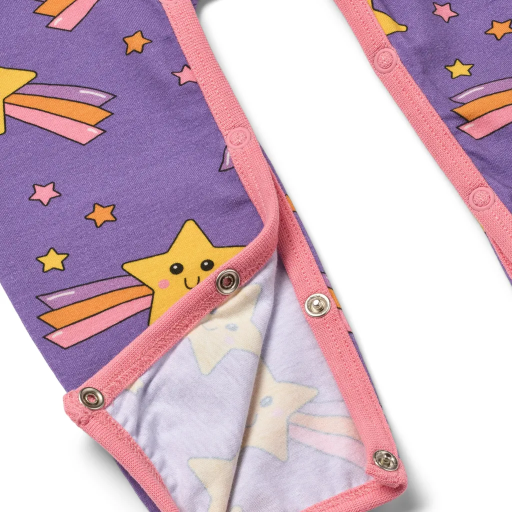 Outlet Reegnt With Shooting Star Långärmad Babydräkt Royal Purple Barn Bodys & Bodysuits