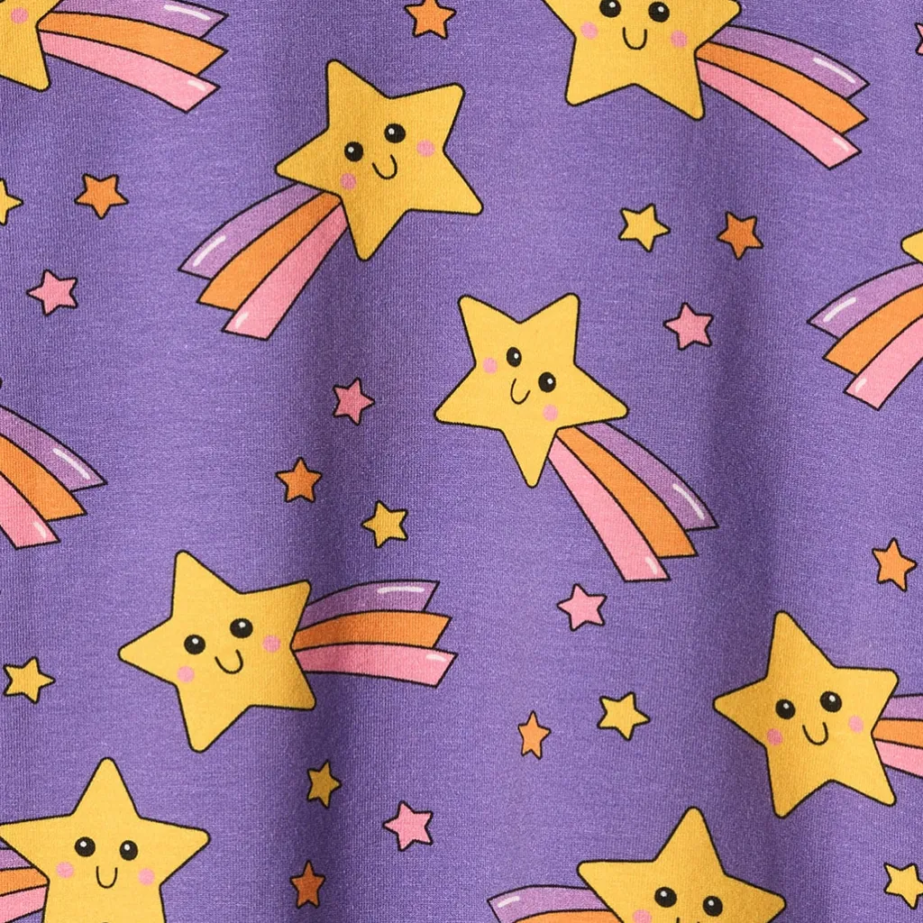 Outlet Reegnt With Shooting Star Långärmad Babydräkt Royal Purple Barn Bodys & Bodysuits