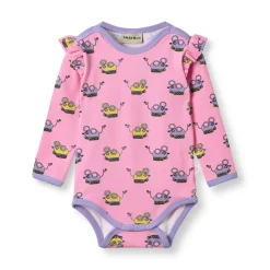 Outlet Regent With Robot Mice Långärmad Baby Body Pink Lilac Barn Bodys & Bodysuits