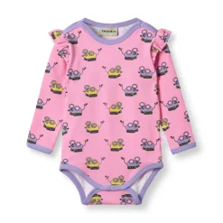 Outlet Regent With Robot Mice Långärmad Baby Body Pink Lilac Barn Bodys & Bodysuits