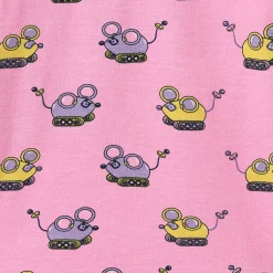 Outlet Regent With Robot Mice Långärmad Baby Body Pink Lilac Barn Bodys & Bodysuits