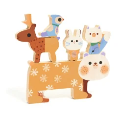 Outlet Relief WoodyStack Djurpussel I Trä - 5 Bitar Multi Spel & Pussel