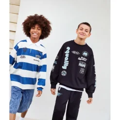 Online Relz Rugby Shirt Blue Noise Barn Tröjor & Toppar