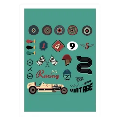 Clearance Retro Tema Poster Barn Barnrumsaccessoarer