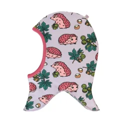 Clearance Reversible balaclava with hedgehogs and Fall leaves Orchid Petal Barn Accessoarer