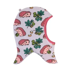 Clearance Reversible balaclava with hedgehogs and Fall leaves Orchid Petal Barn Accessoarer
