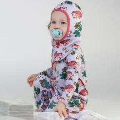 Clearance Reversible balaclava with hedgehogs and Fall leaves Orchid Petal Barn Accessoarer