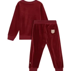 Sale Robin Velour Set med Bear Patch i Merry Red Barn Outfits & Gåvoset
