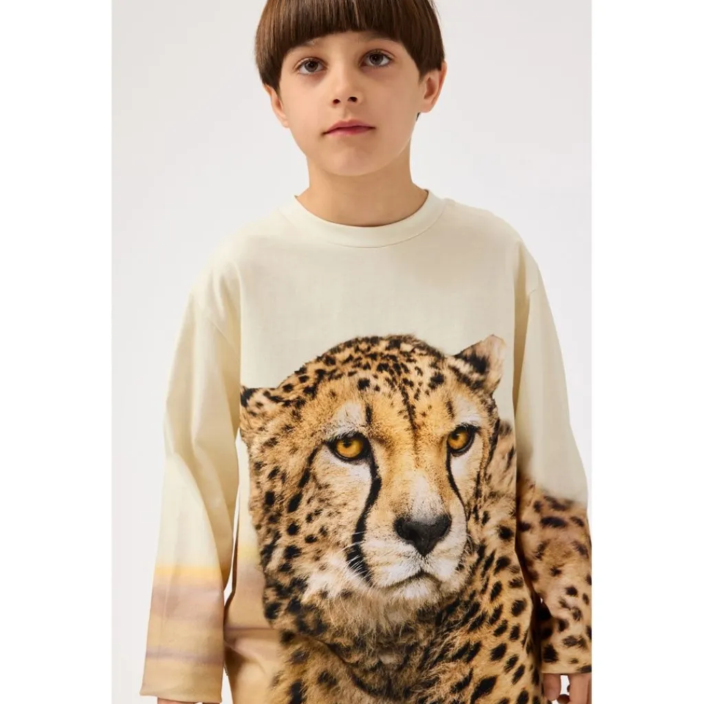 Rollo Long-Sleeved T-Shirt Big Cheetah Light Barn Tröjor & Toppar