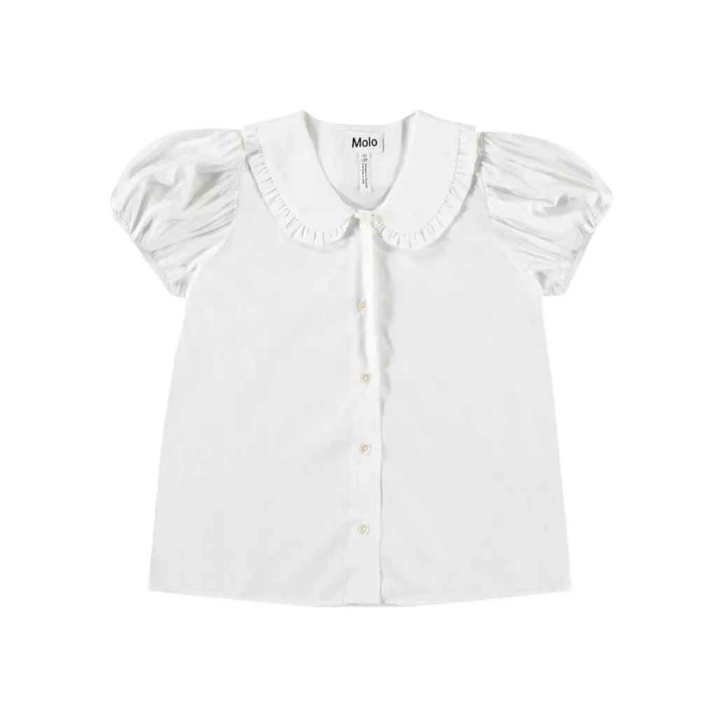 Rosabella Short Sleeve Shirt Crisp White Barn Tröjor & Toppar