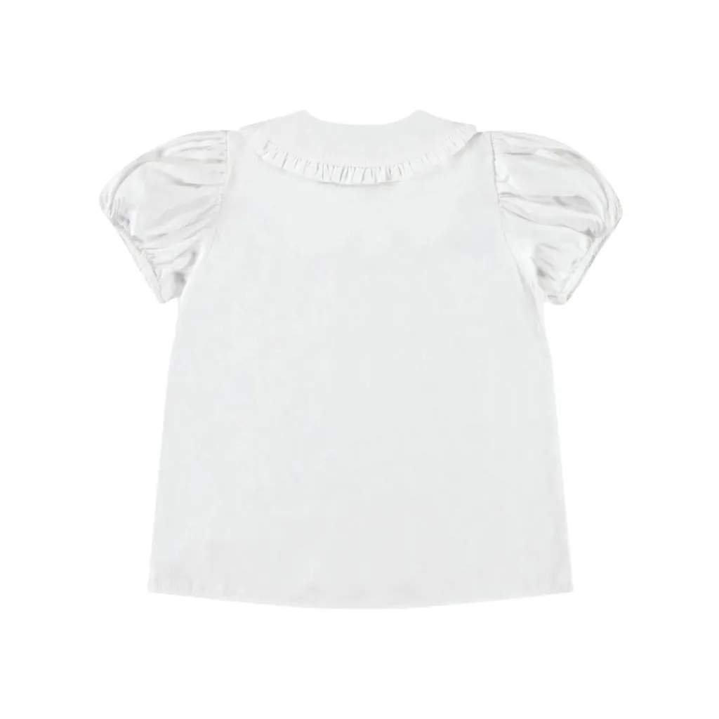 Rosabella Short Sleeve Shirt Crisp White Barn Tröjor & Toppar