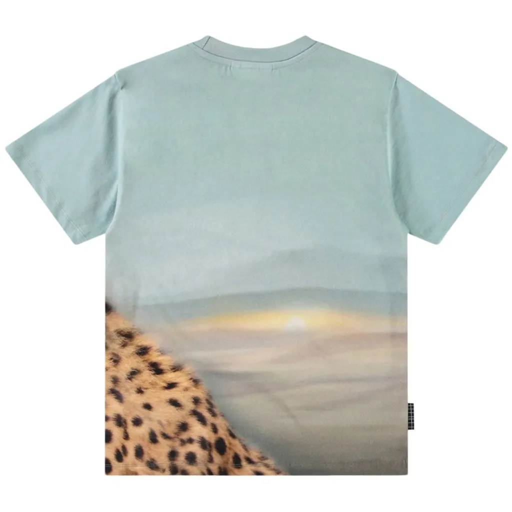Rubin Short-Sleeved T-Shirt Big Cheetah Blue Barn Tröjor & Toppar