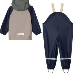 Hot San Marino Ofodrat Regnställ Taupe/navy/light Green Blocking Regnställ
