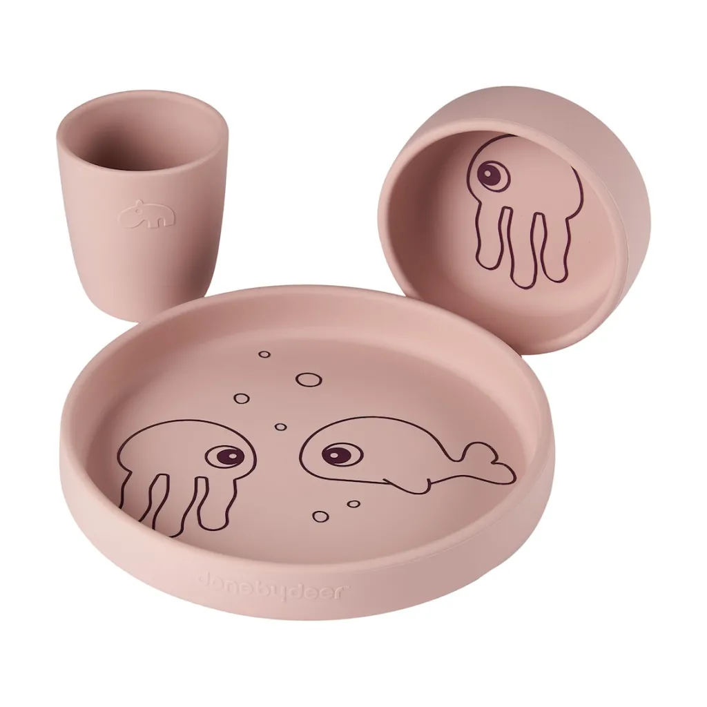 Discount Sea Friends Middagsset I Silikon Powder Äta & Dricka