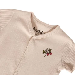 Sixten GOTS 2-pack Mönstrade Rompers Wild Strawberry Barn Bodys & Bodysuits