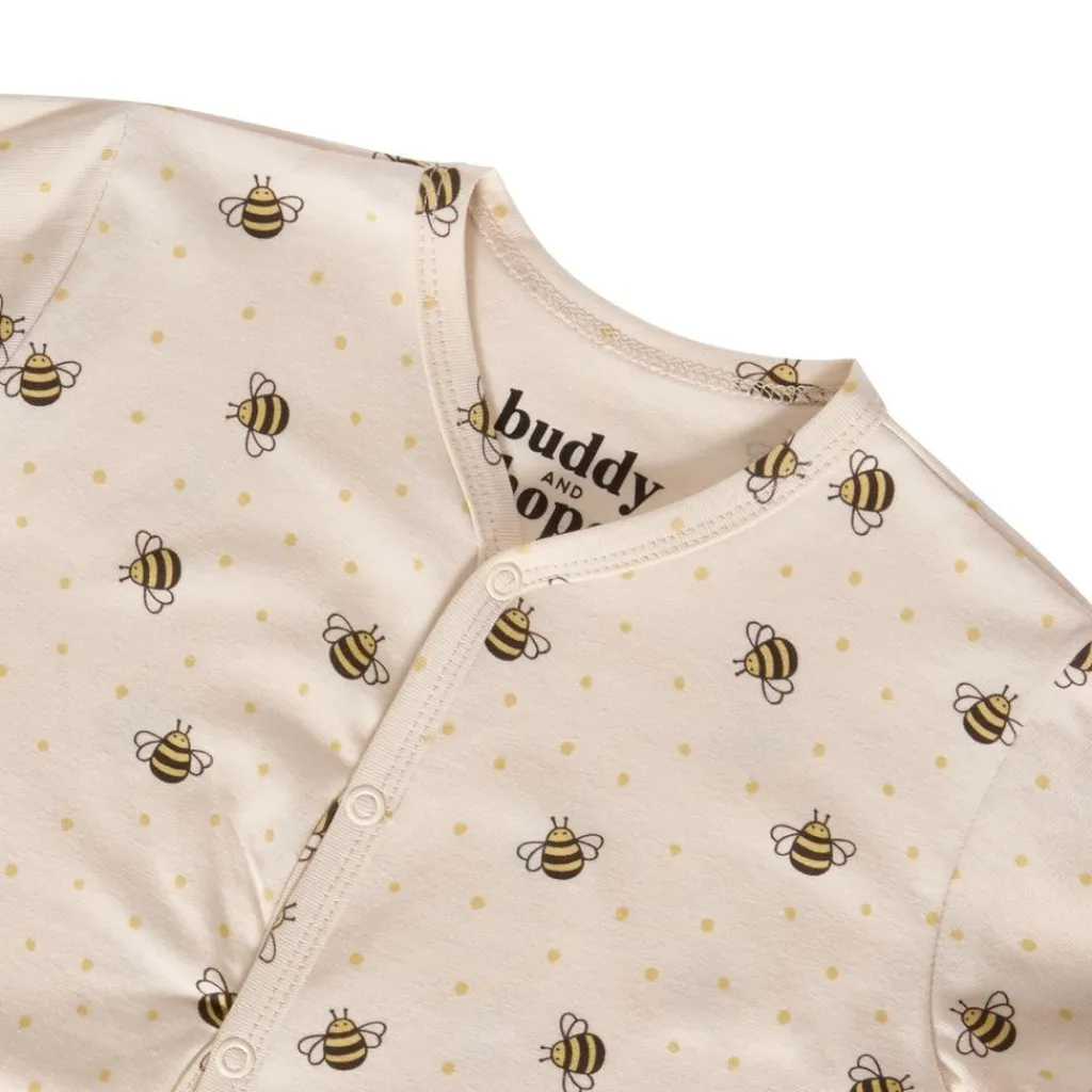 Outlet Sixten GOTS 2-pack Mönstrade Rompers Med Bin Gräddvit Barn Bodys & Bodysuits