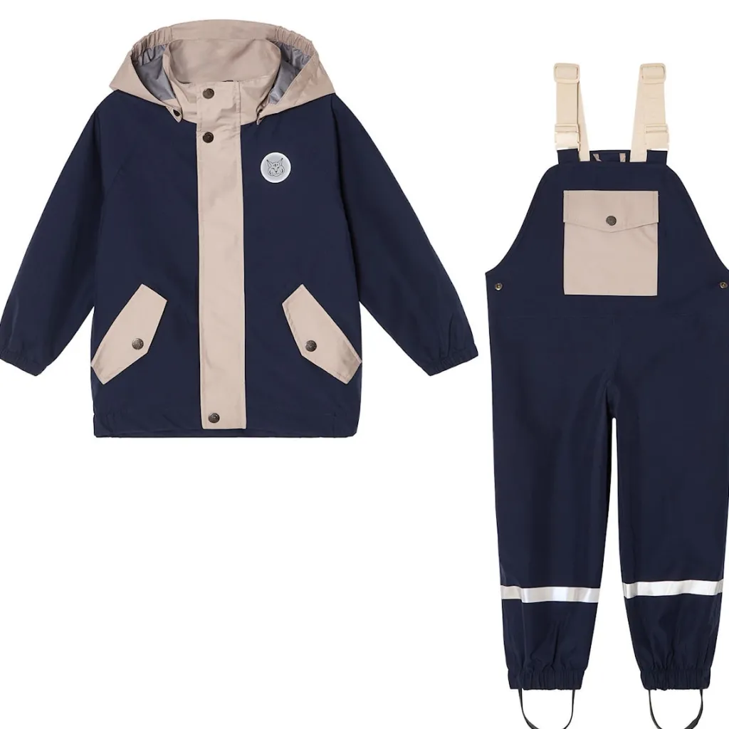Skagen Andningsbart Regnställ Navy/taupe Blocking Regnställ