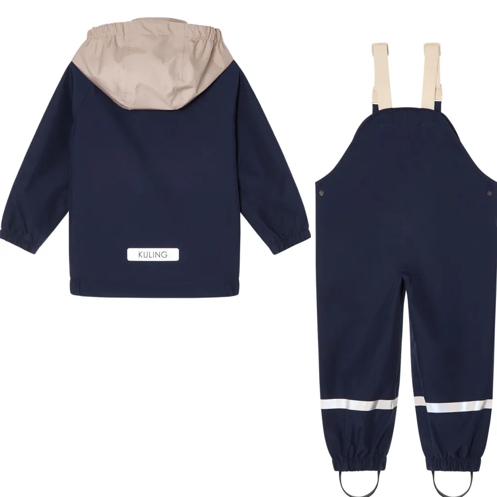 Skagen Andningsbart Regnställ Navy/taupe Blocking Regnställ