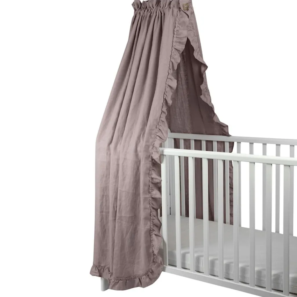Hot Sänghimmel Mood Volang Dusty Pink Bäddtextilier