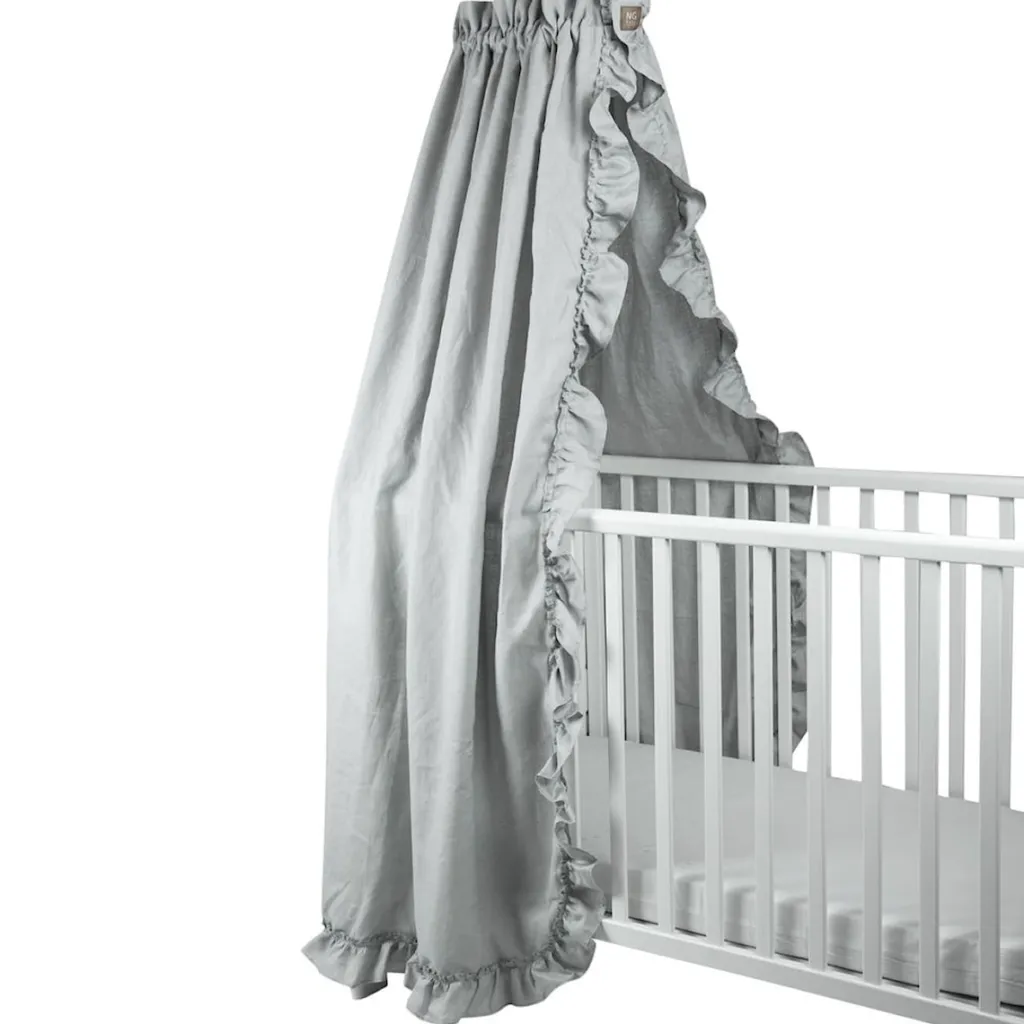 Discount Sänghimmel Mood Volang Light Grey Bäddtextilier