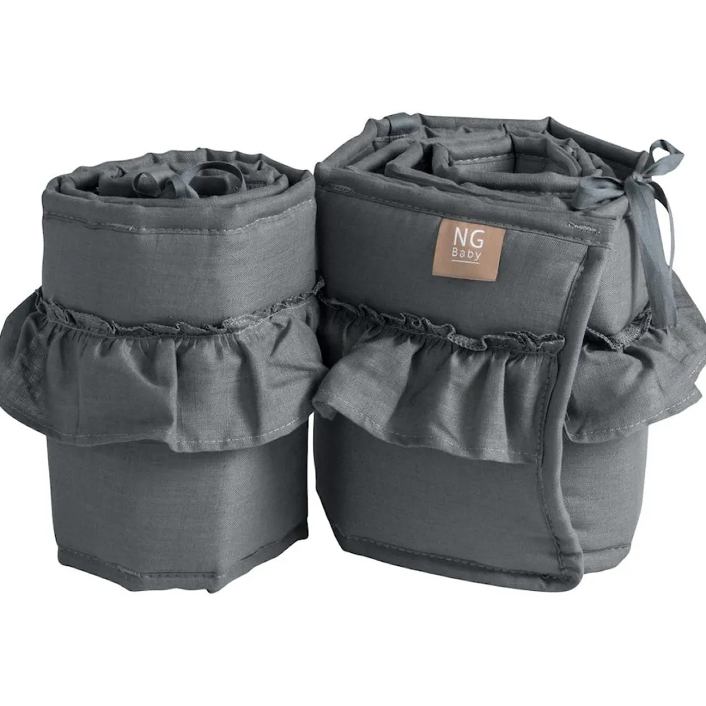 Discount Spjälskydd Bedside Crib Mood Volang Graphite Grey Baby Sova