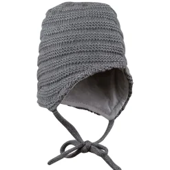 New Stickad Babymössa Grå Barn Accessoarer