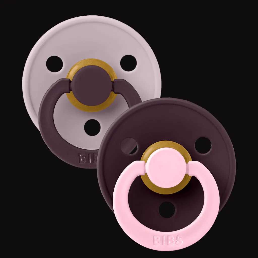 Sale Studio Colour Fusion 2-pack Runda Latexnappar Lilac Plum Mix Nappar & Napphållare