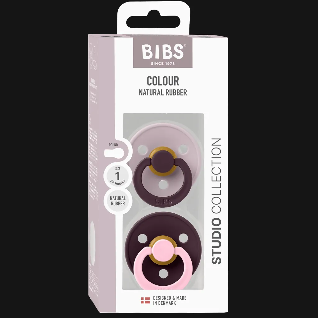 Sale Studio Colour Fusion 2-pack Runda Latexnappar Lilac Plum Mix Nappar & Napphållare