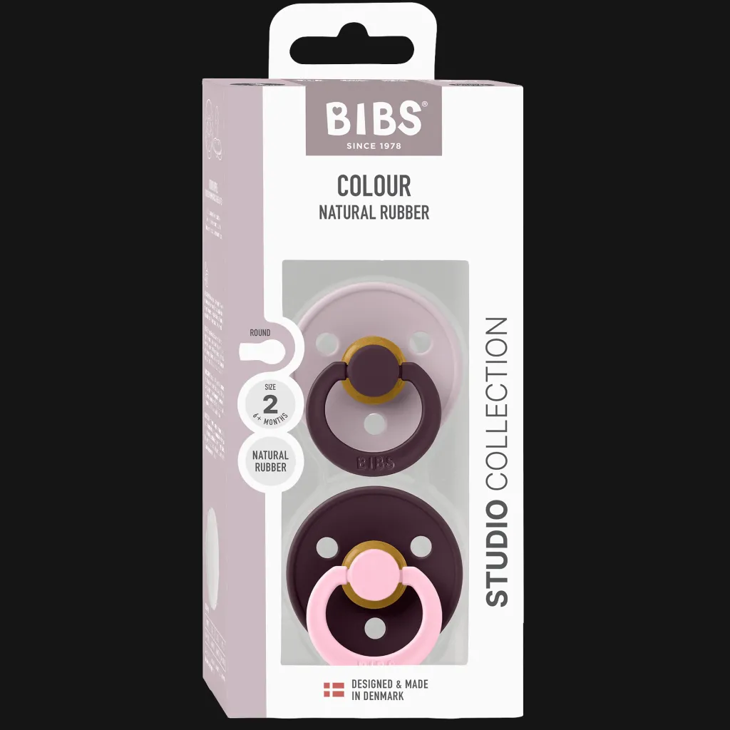 Sale Studio Colour Fusion 2-pack Runda Latexnappar Lilac Plum Mix Nappar & Napphållare