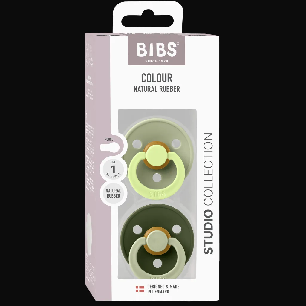 Sale Studio Colour Fusion 2-pack Runda Latexnappar Sage Hunter Green Nappar & Napphållare