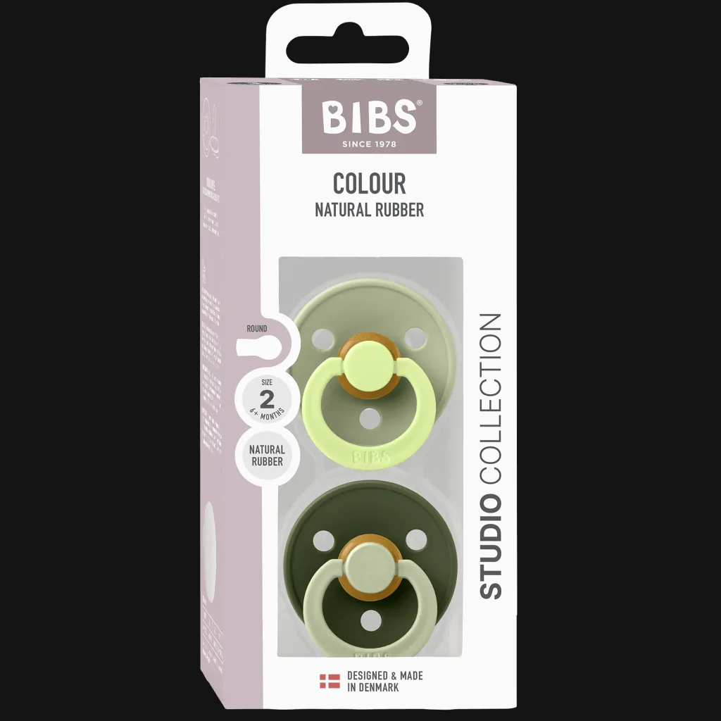 Sale Studio Colour Fusion 2-pack Runda Latexnappar Sage Hunter Green Nappar & Napphållare
