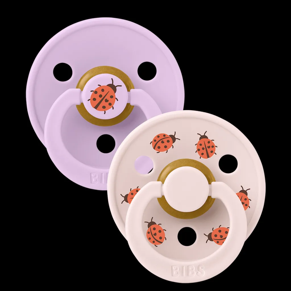 Sale Studio Colour Ladybug 2-pack Runda Latexnappar Violet Sky Mix Nappar & Napphållare