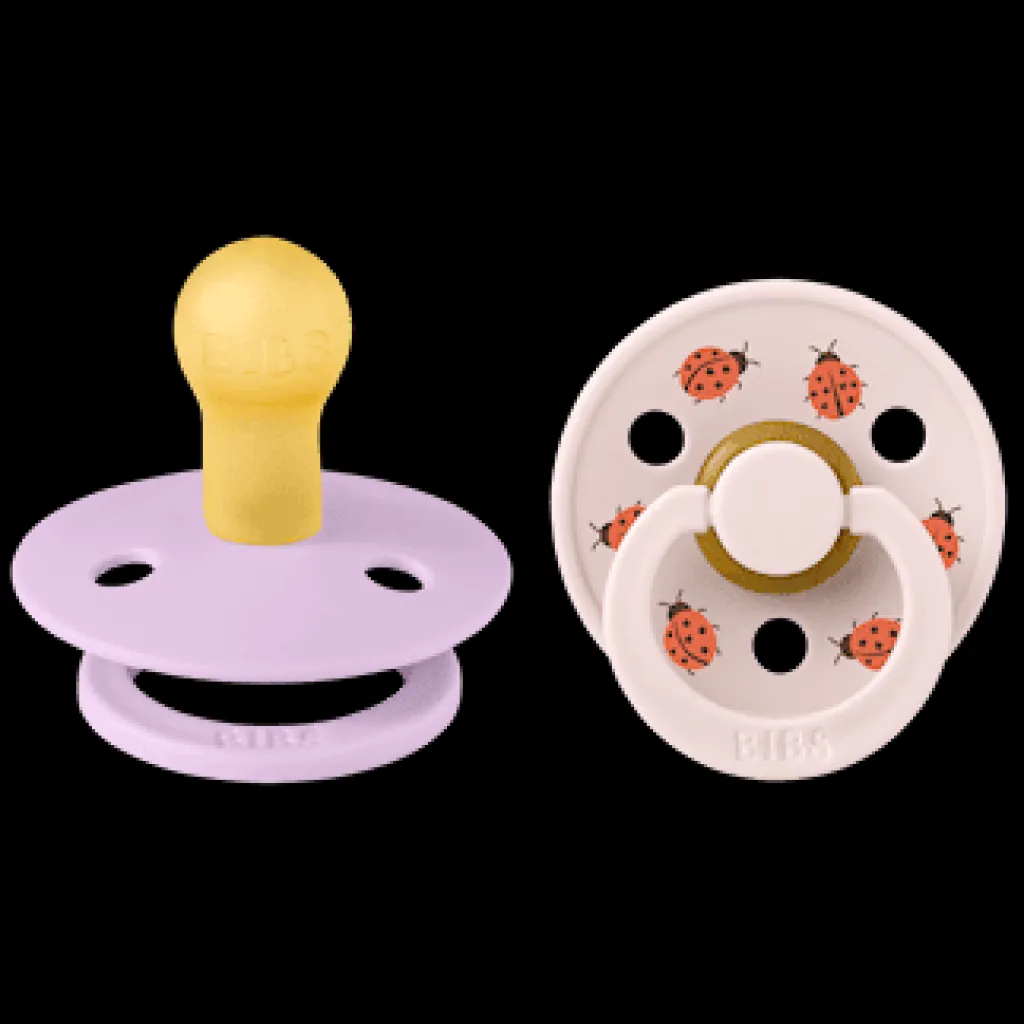 Sale Studio Colour Ladybug 2-pack Runda Latexnappar Violet Sky Mix Nappar & Napphållare
