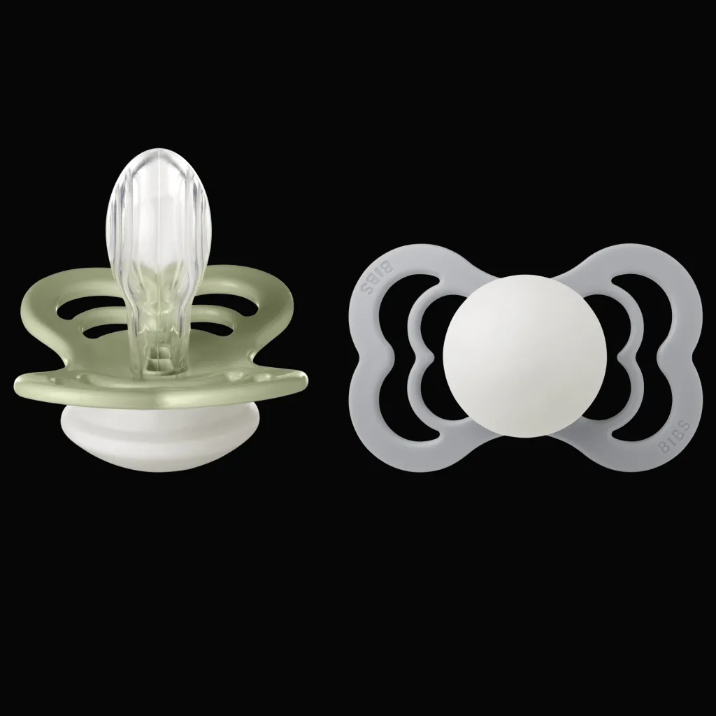 Clearance Supreme Glow 2-pack Symmetriska Silikonnappar Sage Cloud Nappar & Napphållare